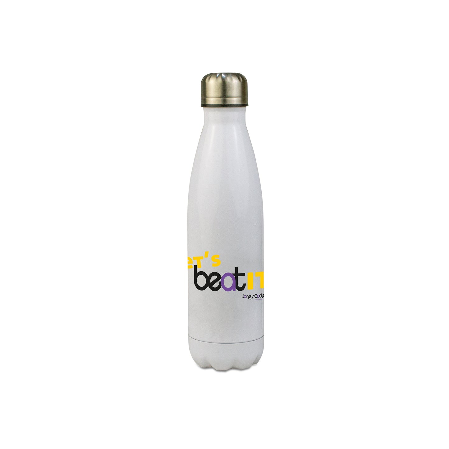 Janey Godley Let's Beat It Water Bottle for Beatson Cancer Charity