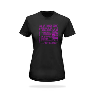 Janey Godley womens banter fitted tee