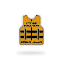 Load image into Gallery viewer, janey godley emotional lifejacket pin badge
